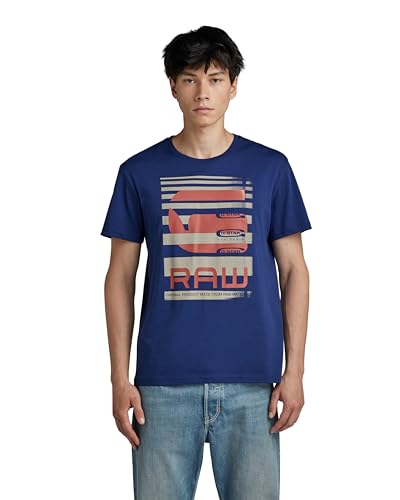 T-shirt G-STAR RAW Faded Burger Logo pour homme en coton premium