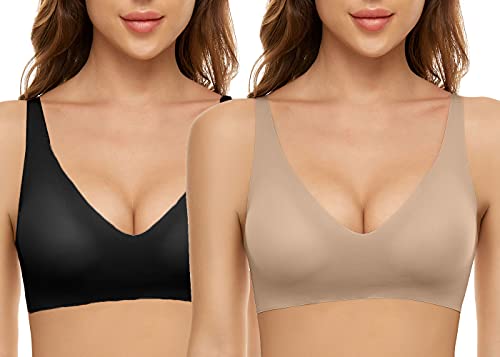 CheChury Reggiseno Senza Cuciture Senza Ferretto da Donna Zero Feel con Imbottitura Removibile Comfy Bralette Reggiseno...