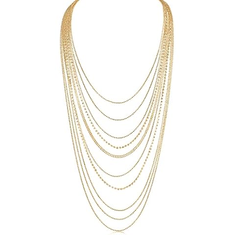 Humble Chic Gold-Tone Rhinestone Necklace Cover