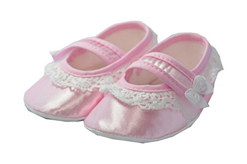 Lafel Zoe Chaussures de baptême pour bébé Rose - Rose - Rose, 12 Cover