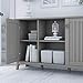 Bush Furniture Salinas Accent Storage Cabinet with Doors and Shelves, Farmhouse Cabinet Buffets & Sideboards