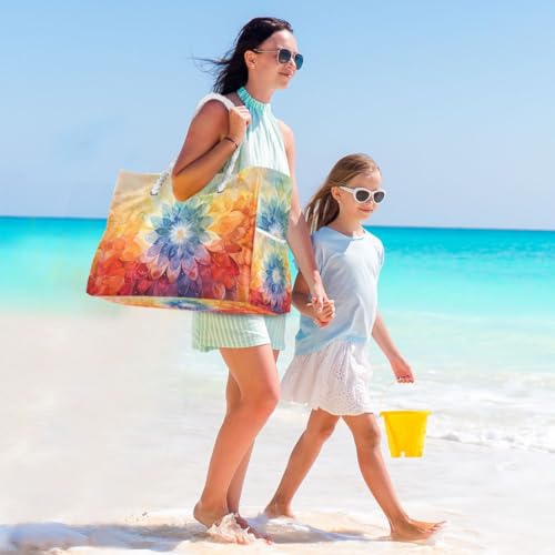 Image of senya Large Beach Bags Totes Swim Canvas Tote Shoulder Bag Water Resistant Bags for Gym Travel Daily