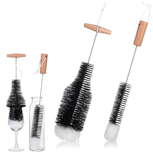 GALPADA Cepillo para Limpieza de Chimeneas y Estufas de Leña, 2 Piezas, Alambre Resistente Mango Largo, Kit para Mantenimiento y Limpieza Eficaz de Estufas de Pellets, Herramienta