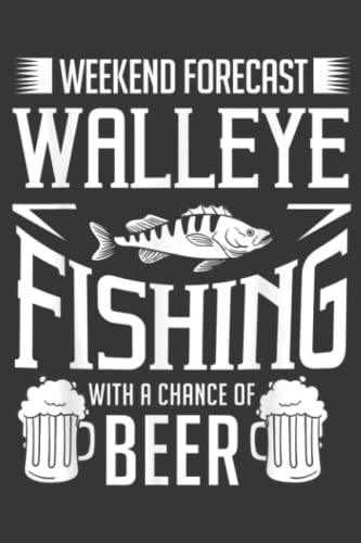 Walleye Lure Fishing Gift Walleye Fish Beer Funny: Lined Journal Notebook To Do Schedule, Medium 6x9 Inches, 120 Pages, Printed Cover