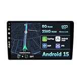 【WLAN de doble banda + Control del volante】Este autoradio tiene WLAN de doble banda incorporada para Internet, admite redes WLAN de 2,4 GHz y 5 GHz, lo que le permite navegar por Internet más rápido. Soporta control en el volante, puede ajustar fácilmente el volumen, contestar llamadas y cambiar de canción mientras conduce, lo que puede garantizar su seguridad en la conducción.