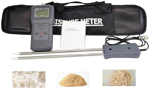 YFYIQI Wood Sawdust Moisture Meter Portable Moisture Meter for Sawdust Paillasse Bamboo Powder Wood Chips with Measuring Range 0 to 84% Accuracy ±0.5