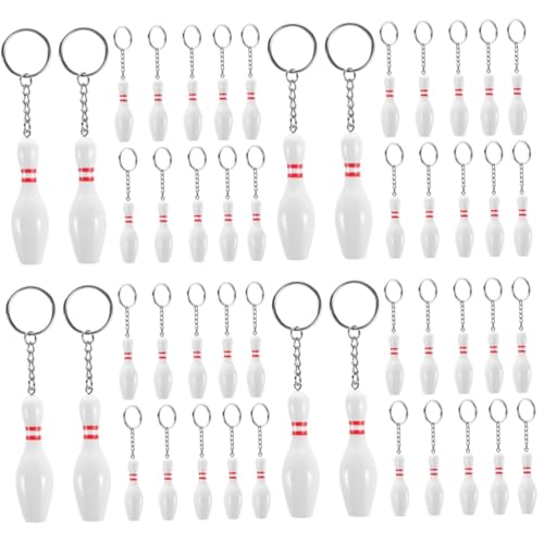 Porte-clés de bowling pendentifs de sport et mini breloques pour trousseau de clés