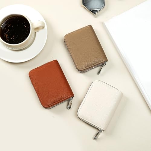 Solid Color Wallet with Card Holder Stylish Short Purse Card Case PU Leather Coin Purse Small Wallet for Daily Woman Solid Color Short Pu Leather Coin with Holder (Red)4