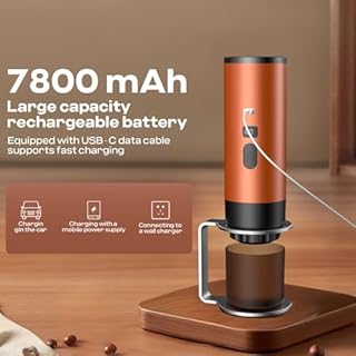 Macchina da caffè portatile, macchina per caffè espresso portatile da viaggio, 18 bar, autoriscaldante, ricaricabile tramite USB, compatibile con capsule NS e caffè macinato per auto, campeggio