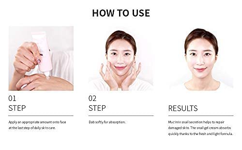 [Mizon] Crema en Gel Regeneradora con Extracto de Caracol (45ml) Tratamiento antienvejecimiento, vitalización y regeneración de la piel (Snail Recovery Gel Cream)