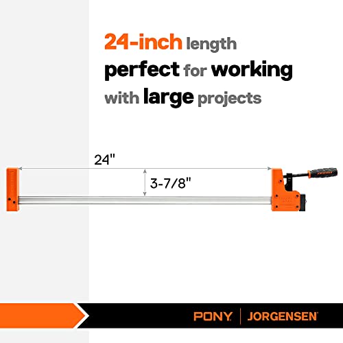 Jorgensen 8050A 24-Inch Bar Clamps, 90°Cabinet Master Parallel Jaw Bar Clamp Set thumb #1