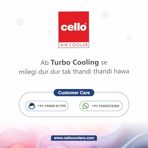 Image of CELLO Gem 35 Litres Heavy Duty Vertical Commercial Air Cooler | High-Density Honeycomb Cooling Pads, Auto-Fill Water Technology, Powerful Air Flow | Long Life Air Cooler For Office & Personal Use