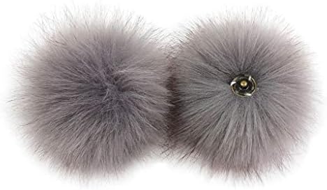 AXSWER Faux Fur Pom Pom Balls for Hats 15cm With Removable Press Studs Fluffy Pompom Ball Knitting Crafts Hat Shoes Scarves Bag Handbag Charms Ornament, 1PC, Optional Colors