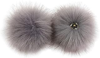 AXSWER Faux Fur Pom Pom Balls for Hats 15cm With Removable Press Studs Fluffy Pompom Ball Knitting Crafts Hat Shoes Scarves Bag Handbag Charms Ornament, 1PC, Optional Colors