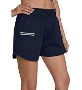 XINGPAOZHE Women's Athletic Running Shorts with Pockets Lightweight Quick Dry Hiking Shorts for W...