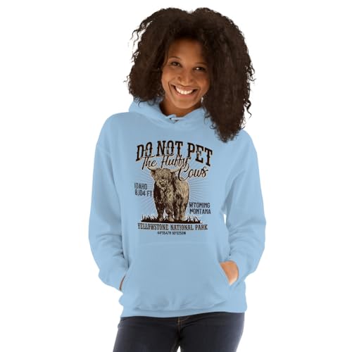 Don't Pet The Fluffy Cows Yellowstone National Park Unisex Hoodie - NPT066ALL
