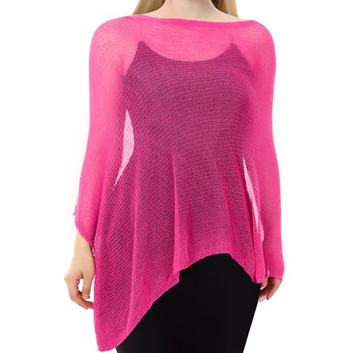 Image of Women Sheer Poncho Shrug Summer Sheer Blouse Top Lightweight Poncho Bolero for Evening Dress