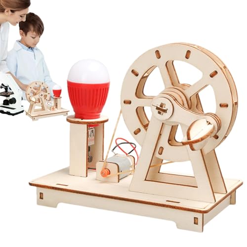 Hand-Cranked Generator Teaching Aid, Handmade Light Bulb Science Kit, Educational Generator Science for Early Development, Perfe