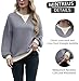 Mintreus Women's Oversized Long Sleeve Striped Crewneck Sweatshirt (Phantom Grey-M)