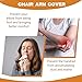 Office Chair Armrest Covers, Removable Arm Rest Covering Stretchable Elastic Slipcover Protector Sleeve Washable Arms Covers Protectors Easy Install & Clean (Black)