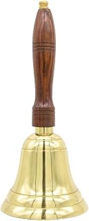Engravable Brass Bell - Brass School Bell - Teacher Handbell - Great Gift for Teachers - Bell for Weddings and Other Occasions, Engraved