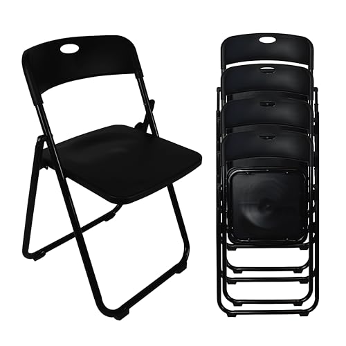 Reviews de Sillas plegables favoritos de las personas. 46 STYRKA Set De 4 Sillas Plegables Reforzadas Negras Negro