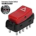 Warning Flasher Switch, Warning Hazard Light Emergency Flasher Switch 1248200110 Red Replacement for W124 W201 W202