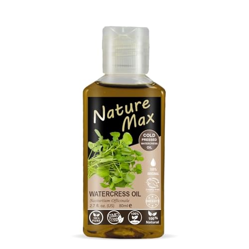 Nature Max Watercress Oil Roquette Rucola Arugula Rugula Cress Cold Pressed Non Gmo Pure Organic Natural Herbal (2.7 oz / 80 ml) Cooking & Hair & Skin & Body