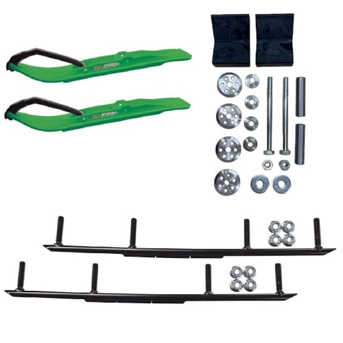 C&A Pro Green XT Snowmobile Skis w/ 6
