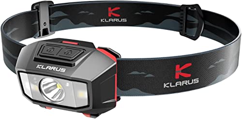 klarus HM2 LED Lampe Frontale 270 lumens,7 mètres de mode, avec lumière rouge, phare à LED imperméable IPX4 pour la course, le camping, la randonnée, la chasse