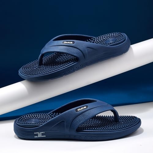 Image of Duke mens Fwc6158-navy Slipper