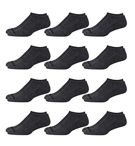 AND1 Men's Athletic Arch Compression Cushion Comfort No Show Socks (12 Pack), Size Shoe Size 6-12.5, Solid Gray
