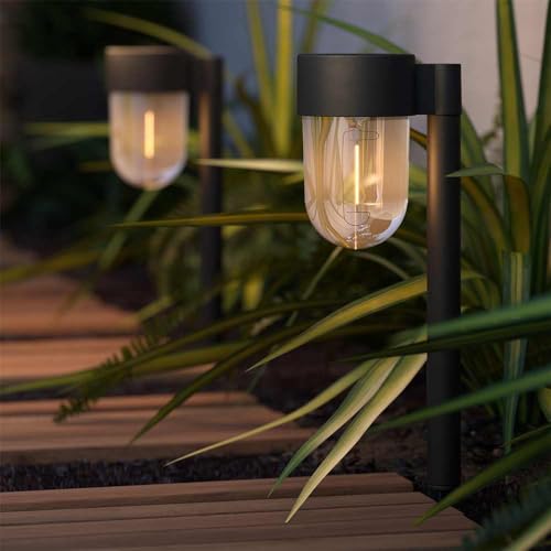 SolarCentre® The Hamptons Outdoor Solar Powered Garden Lights (Set of 2), Warm White, 29.5 cm (H) x 8 cm (W) x 8 cm (D)