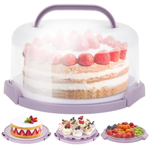 Ohuhu Cake Holder, BPA-Free Cake Carrier with Lid...
