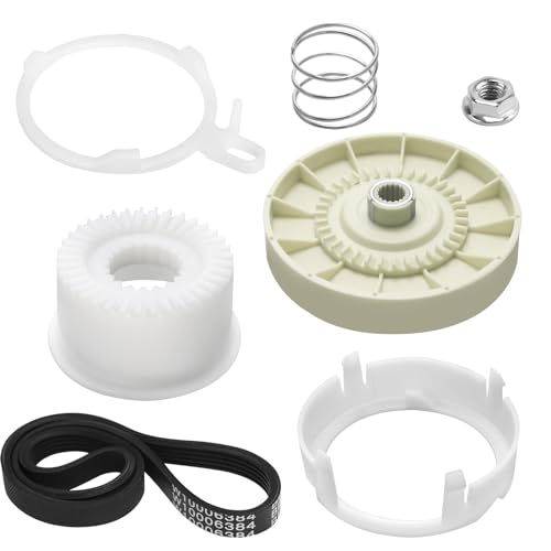 2026 Upgraded W10721967 Washer Pulley Clutch Kit W10006384 Washer Drive Belt by Blutoget -Fit for Whirlpool Kenmore Maytag Washing Machines-Replaces PS10057144...