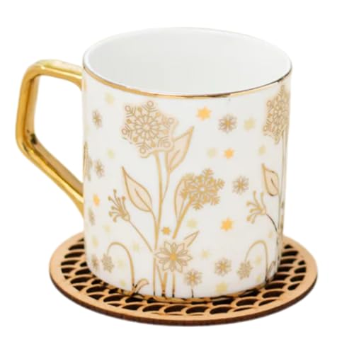 Image of Clay Craft Fine Ceramic Director Coffee Mug Set of 6-215 Ml Each, Mugs for Coffee, Cups Set, Ideal for Gifting, Perfect for Home & Office, Elegant Ceramic Tea Cup Set (E604)