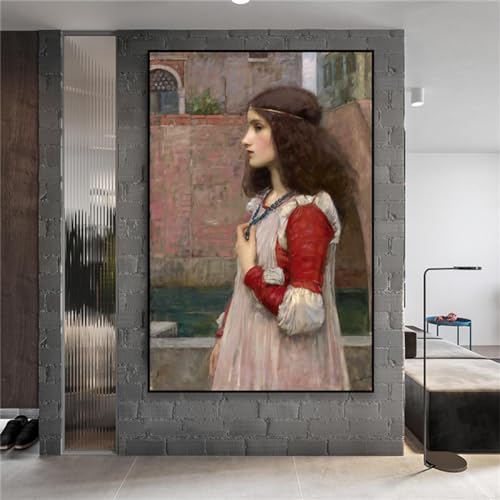 Affiche Juliette John William Waterhouse - Impression sur Toile Vintage 80x135 cm