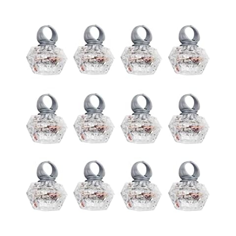 ROUNDSQUARE Bachelorette Party Light Up Rings Engagement Diamond Rings 12 Packs & Team Bride Tatoo 12 Packs Cover