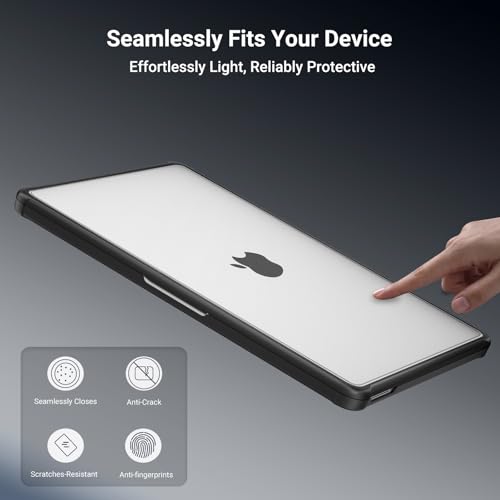 Image of Saco MacBook Neo 13 Inch Case 2026 Release Model A3404 with A18 Pro Chip, Matte Hard Shell Case with Reinforced Corners, Matte Screen Protector & Transparent Keyboard Cover, Matte Clear