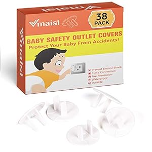 38 Pack Outlet Covers ChildProof Plug Protector – Vmaisi Baby Proofing Electrical Safety Outlet Plugs
