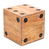 Dimensions (env.) : 12x12x12x cm (HxLxP). Comme il sagit de pièces uniques fabriquées à la main, les dimensions peuvent varier. Contenu de la livraison : 1 tabouret en forme de cube.