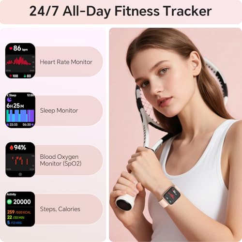 Aeac 1.85" HD Smartwatch for Women (Pink) – Bluetooth Calling & Alexa — view 4