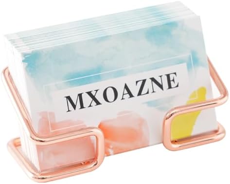 PATIKIL Business Card Holder For Desk, Mosaic Glass Business Card Holders Name Card