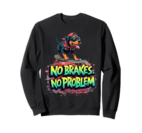 Divertido regalo de patineta para dueños de perros Rottweiler Sudadera