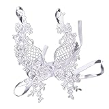 Wsdsgz Tobilleras delicadas con bordado de flores con patrón de vid para playa, bodas, eventos temáticos, accesorios de encaje bordado