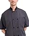 Happy Chef Men's Signature Chef Coat - Charcoal - Large