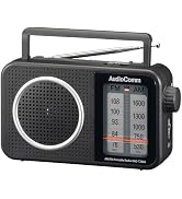 オーム(OHM)AudioComm ラジオ 卓上 AM/FMポータブルラジオ コンセント 乾電池 2電源 大文字表示で見やすい ワイドFM 防災ラジオ RAD-T206S 03-0986 オーム電機