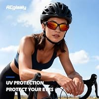 Reglaaly Polarized Sports Sunglasses for Men, Wrap Around Mens Sunglasses UV Protection, Fishing Driving Running Sun Glasses, Black Frame/Night Vision — image 3