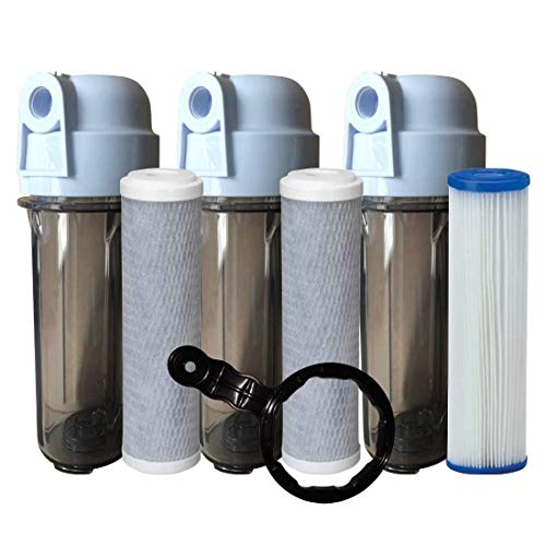 Kit 3 Filtros 1 Lavavel de polipropileno e 2 filtros de Carvão Ativado