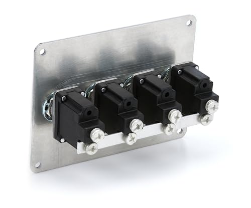 Image of QuickCar Racing Products Switch Panel, Weatherproof, Dash Mount, 4-1 /8 x 3 in, 4 Toggles, Black, Each